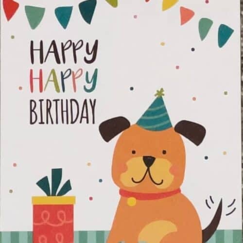 dog birthday card