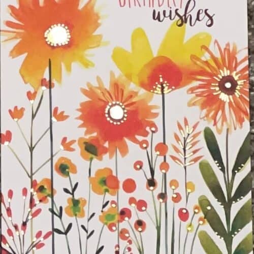 flowers birthday card